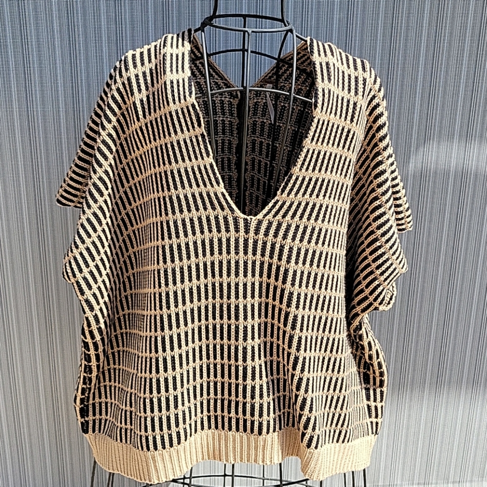 Free People poncho style sweater